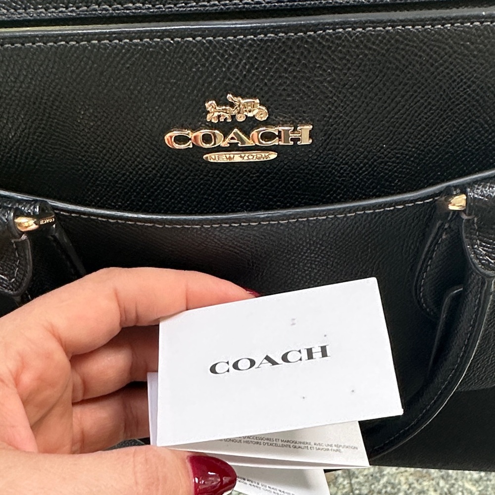 Coach Black Leather Satchel Bag